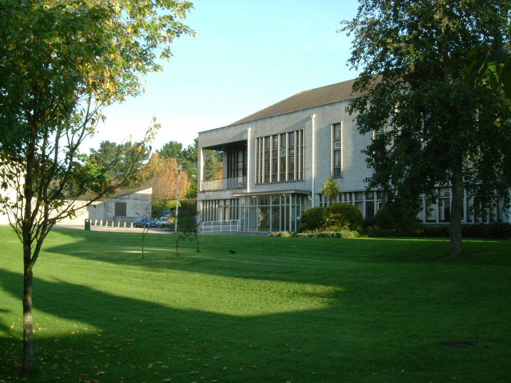 View of Thomas Parry Library and grounds